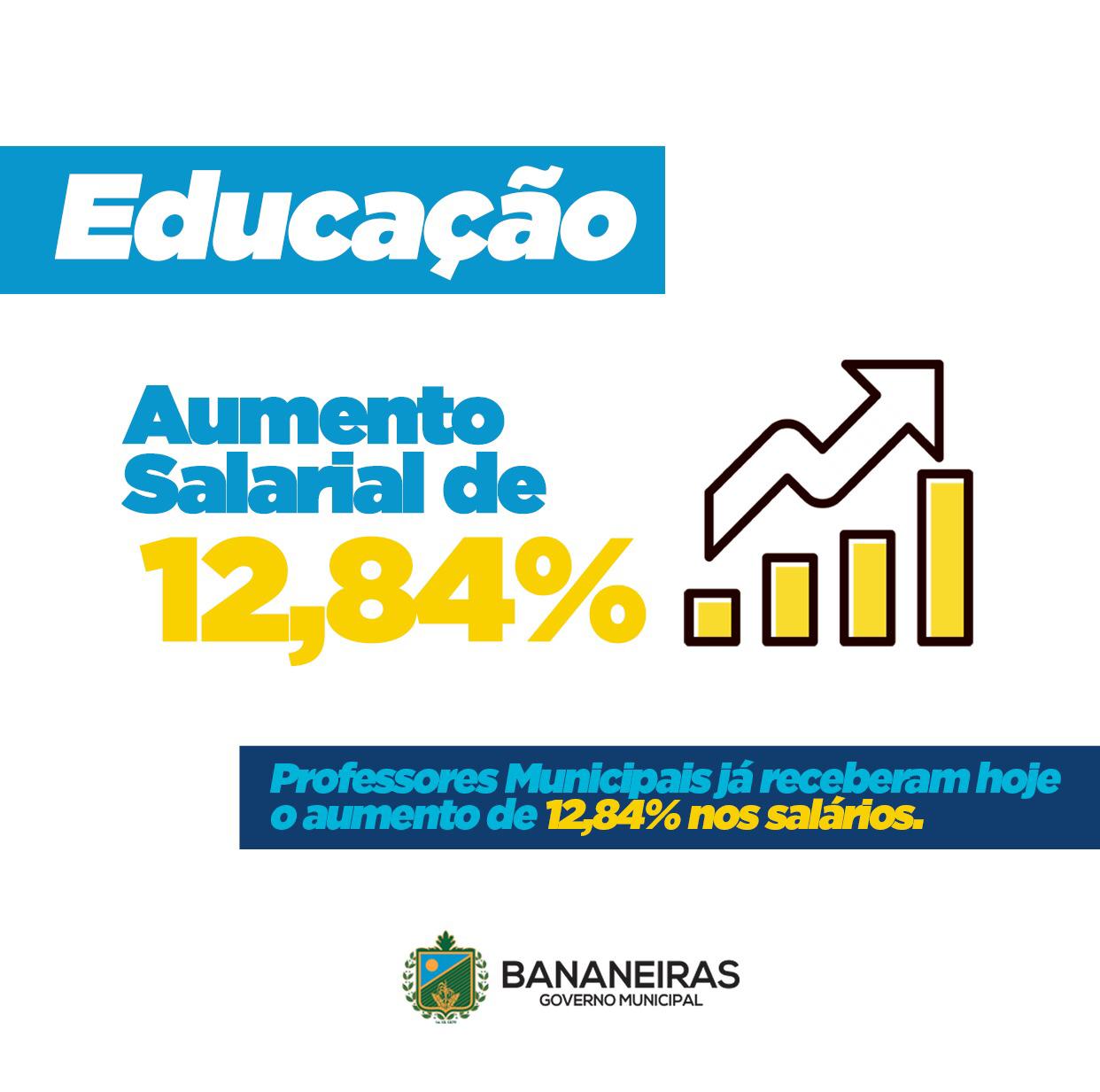 Professores da Rede Municipal de Bananeiras tem acréscimo salarial de 12,84% já em Janeiro