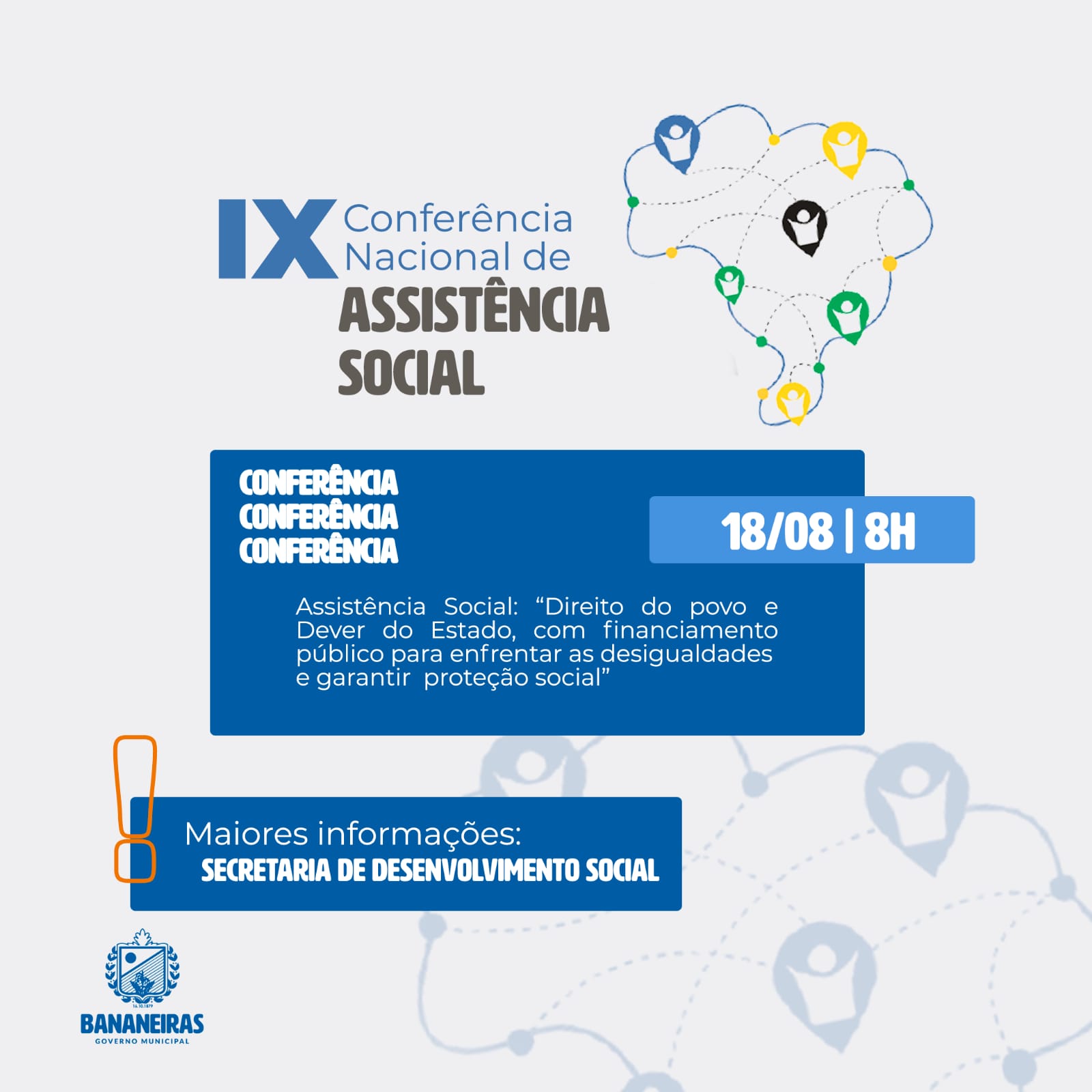 Município de Bananeiras realizará a IX Conferência Municipal de Assistência Social