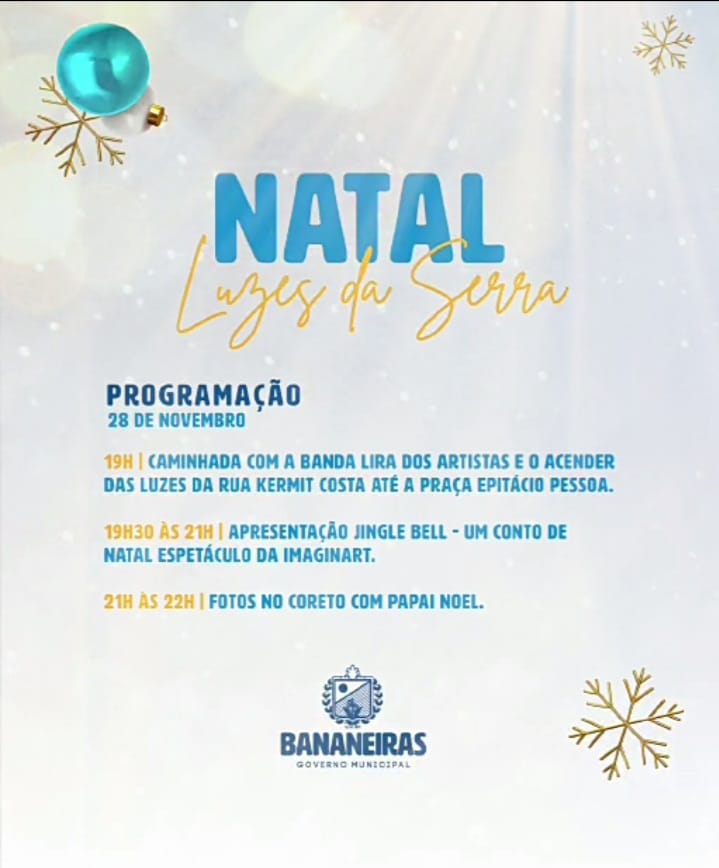 Gestão Municipal anuncia programação da primeira noite do Natal Luzes da Serra
