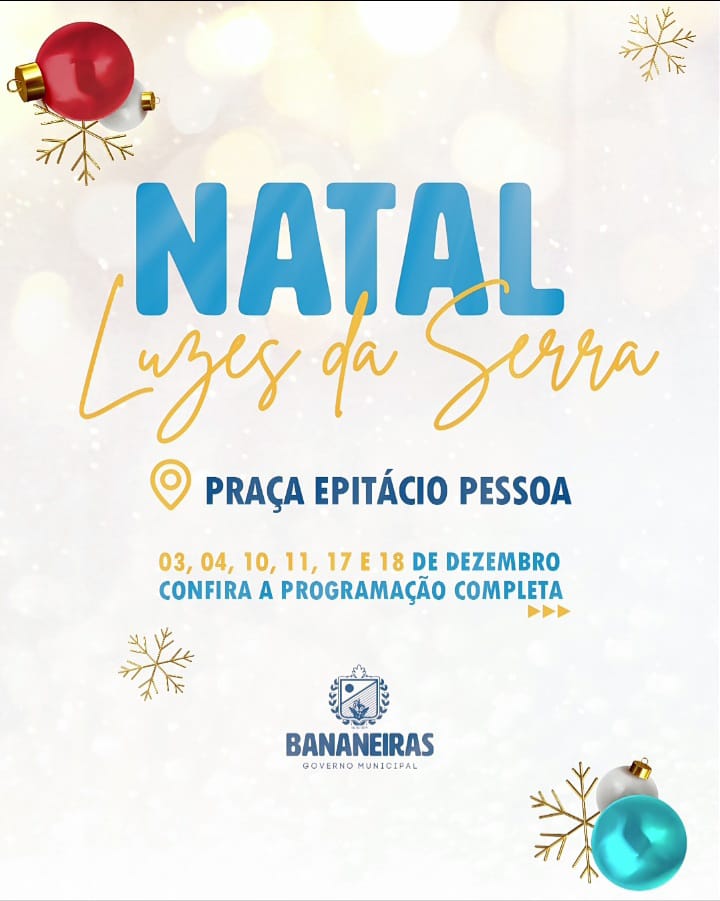 Prefeitura Municipal divulga Programação completa do Natal Luzes da Serra