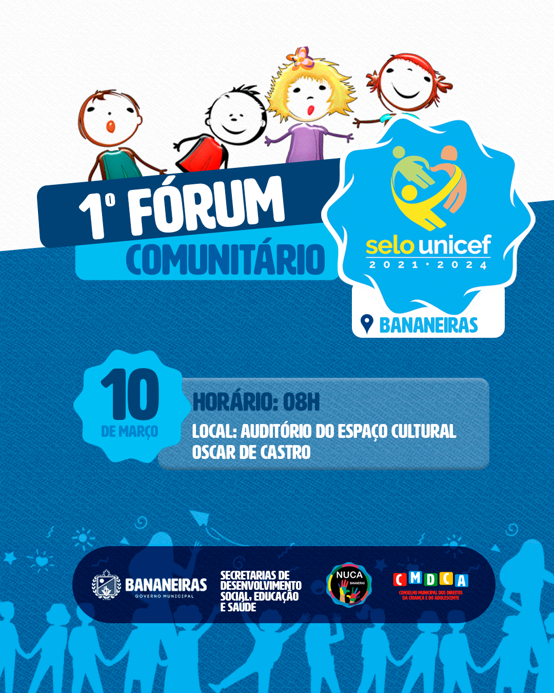 I Fórum Comunitário Selo Unicef  2021-2024 acontecerá em Bananeiras