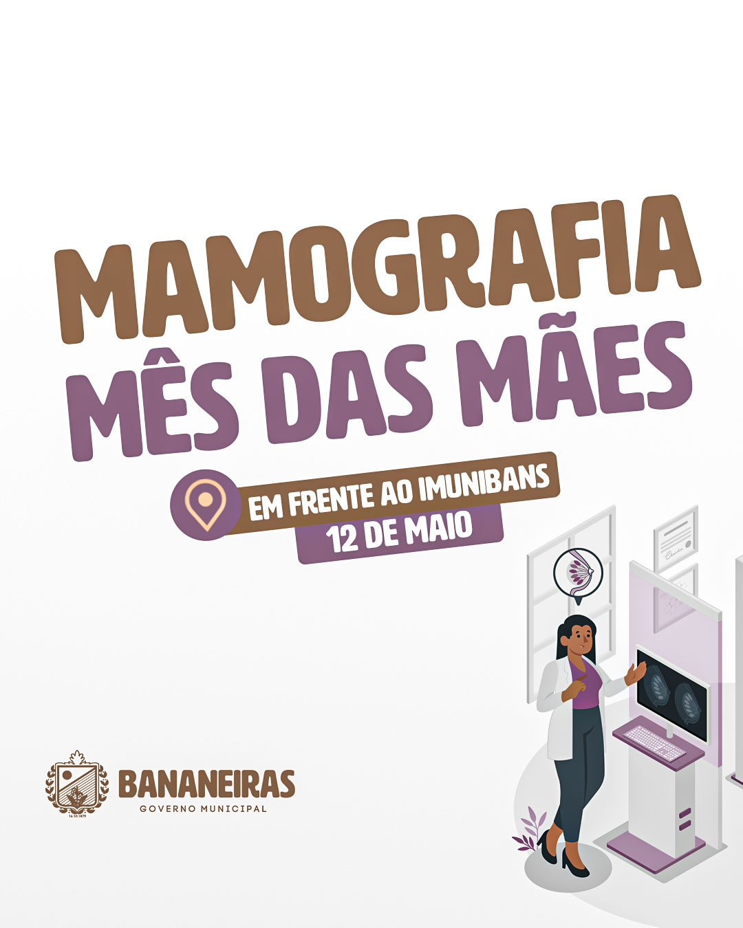 Secretaria de Saúde promoverá o “Dia da Mamografia” no próximo dia 12 de maio