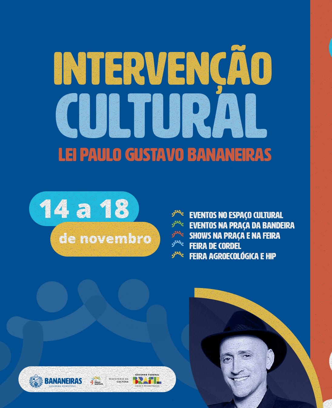 Secretaria de Cultura e Turismo divulga programação das intervenções da Lei Paulo Gustavo
